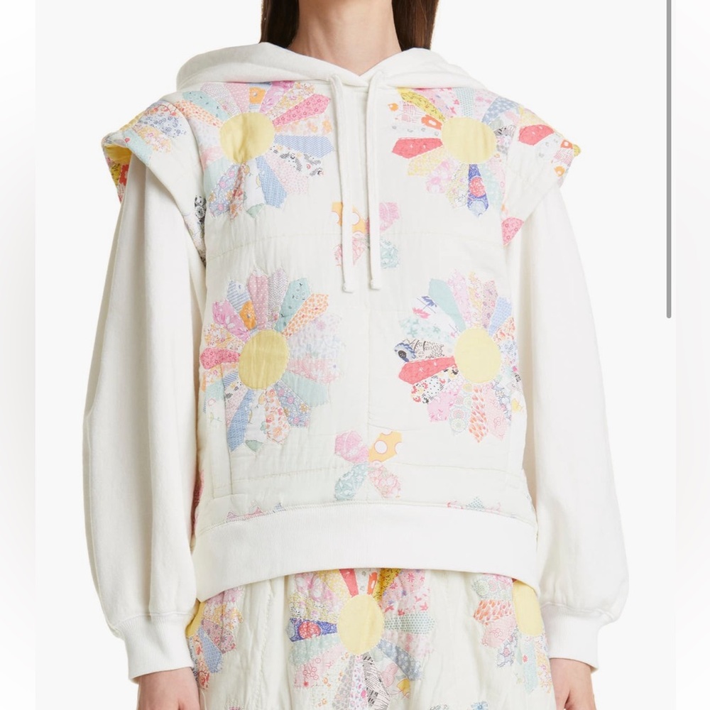Sea Quilted Cotton Blend Hoodie